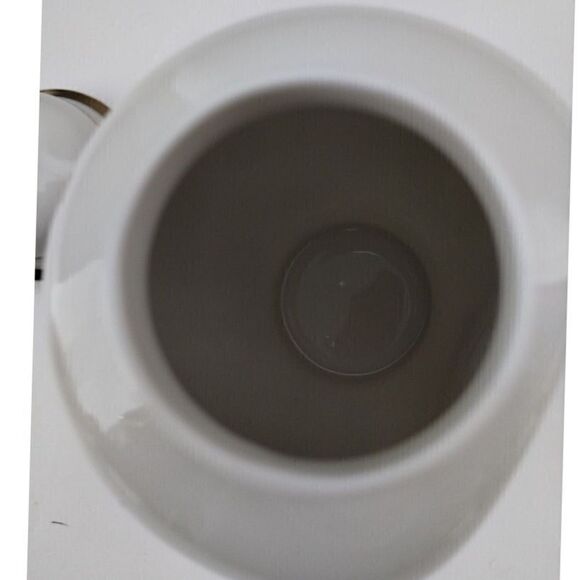 Elegant White Ceramic Ginger Jar w/‎ 24K Gold Trim & Swan Medallion Decorative - Picture 5 of 10